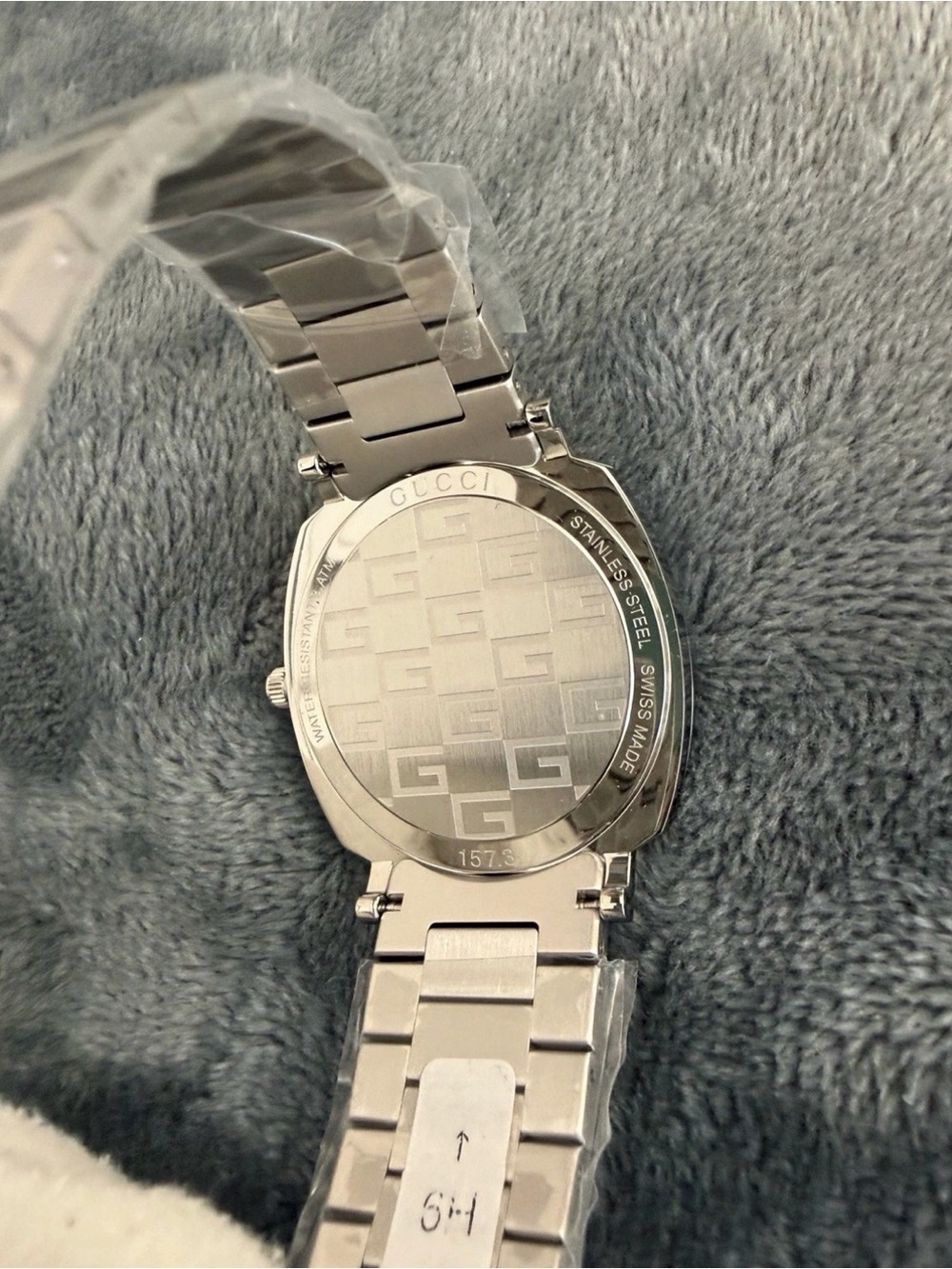 Brand New Gucci Grip Watch Silver Stainless Steel Quartz 38mm - Picture 9 of 12